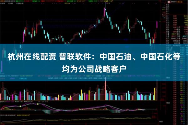 杭州在线配资 普联软件：中国石油、中国石化等均为公司战略客户